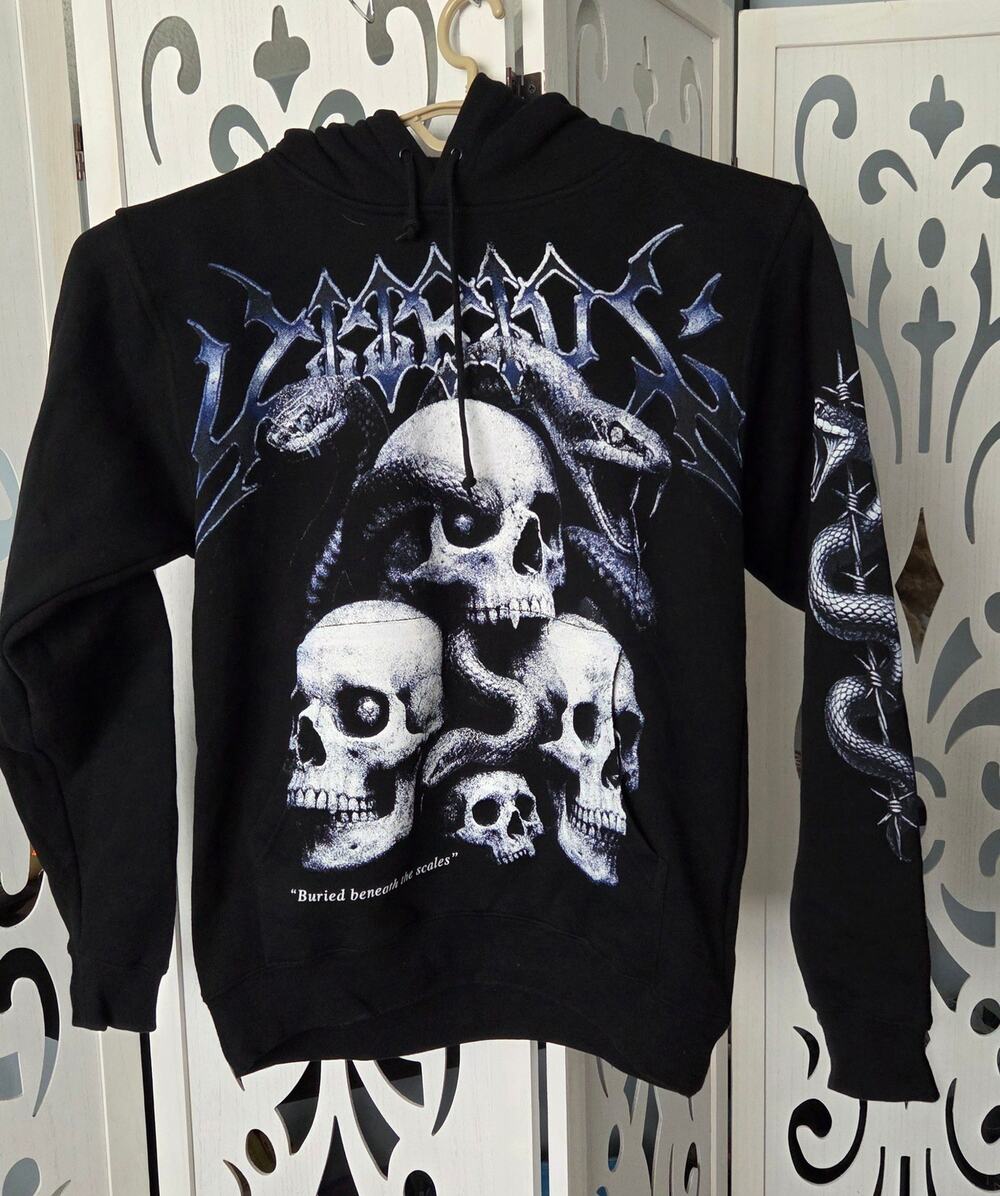 ​Vitriol Hooded Small Black Buried Beneath the Scales Heavy Metal Band Graphic
